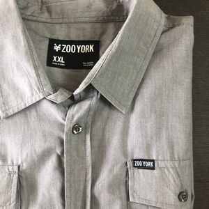 Zoo York Short sleeve button down gray $20 XXL